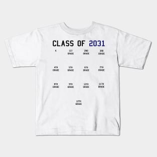 Class of 2031 Grow With Me Kids T-Shirt